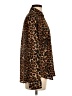 Express 100% Polyester Animal Print Brown Long Sleeve Blouse Size S - photo 4