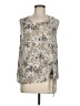Rose + Olive Silver Sleeveless Blouse Size M - photo 1