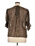 Sanctuary Animal Print Brown Short Sleeve Blouse Size XL - photo 2