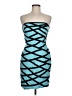 Cynthia Steffe Graphic Blue Cocktail Dress Size 8 - photo 1