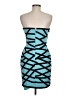 Cynthia Steffe Graphic Blue Cocktail Dress Size 8 - photo 2