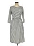 Merokeety Stripes Gray Casual Dress Size L - photo 1