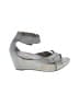 otBt 100% Leather Solid Silver Gray Wedges Size 8 1/2 - photo 1