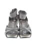 otBt 100% Leather Solid Silver Gray Wedges Size 8 1/2 - photo 2