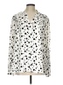 Ted Baker London 100% Polyester Polka Dots White Ivory Long Sleeve Blouse Size 12 (5) - photo 1