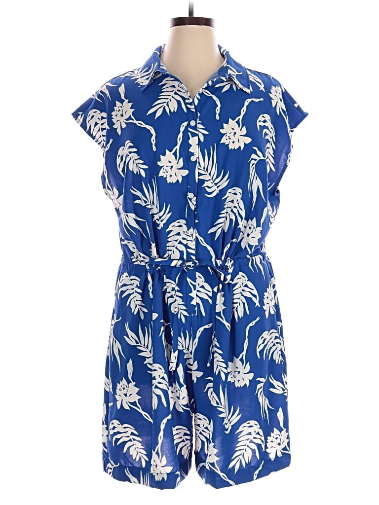 Pre-owned Lands' End Romper In Blue