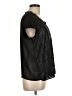 August Silk 100% Polyester Black Short Sleeve Blouse Size L - photo 4