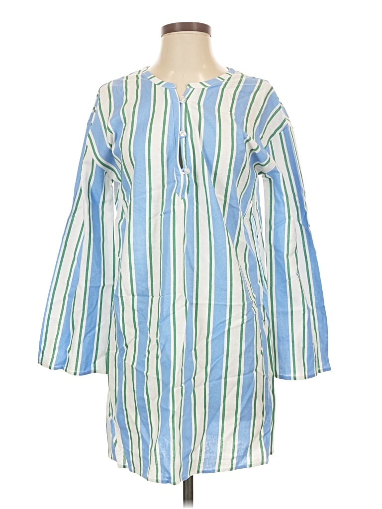 Pre-owned Solid & Striped Kimono In Blue