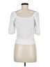 Pieces White Short Sleeve Top Size M - photo 2