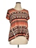 Eyeshadow 100% Polyester Orange Short Sleeve Top Size XL - photo 1