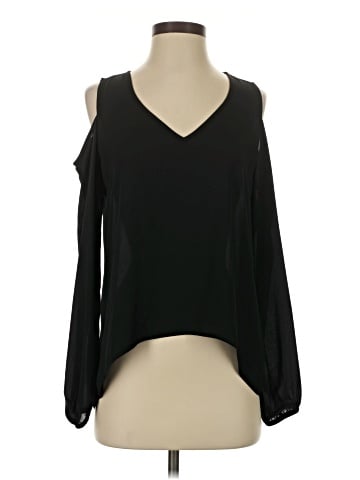 Aqua Long Sleeve Blouse (view 1)