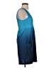 Serene Color Block Blue Casual Dress Size S - photo 4