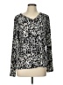 Tahari Silver Long Sleeve Blouse Size L - photo 1