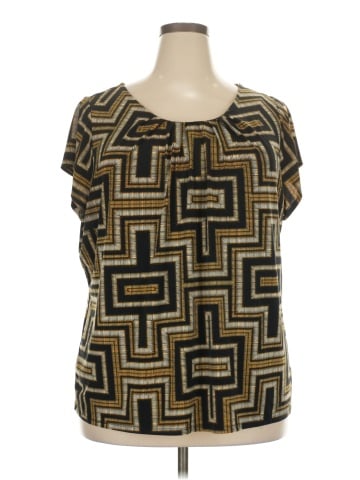 Worthington Short Sleeve Blouse (view 1)