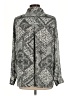 Rose + Olive 100% Polyester Paisley Silver Long Sleeve Blouse Size L - photo 2