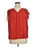 Chaus 100% Polyester Red Short Sleeve Blouse Size XL - photo 1