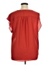 Chaus 100% Polyester Red Short Sleeve Blouse Size XL - photo 2