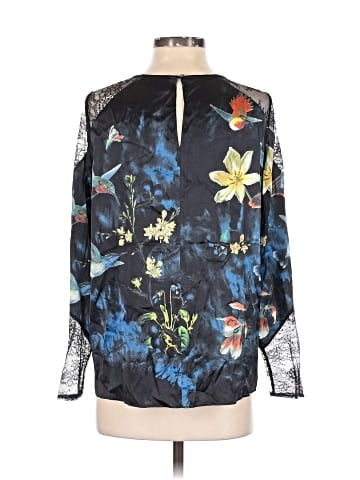 Alice + Olivia Long Sleeve Silk Top (view 2)