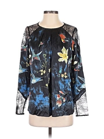 Alice + Olivia Long Sleeve Silk Top (view 1)