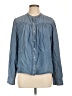 Evereve 100% Lyocell Blue Long Sleeve Button-Down Shirt Size L - photo 1