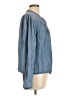 Evereve 100% Lyocell Blue Long Sleeve Button-Down Shirt Size L - photo 4