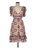 Max Studio 100% Polyester Paisley Brown Casual Dress Size M - photo 1