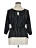 Kasper Black 3/4 Sleeve Top Size XL - photo 1