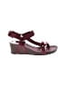 Teva Burgundy Wedges Size 7 1/2 - photo 1