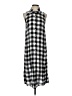Mud Pie 100% Viscose Checkered-gingham Black Casual Dress Size S - photo 1