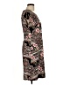 Connected Apparel Paisley Brown Casual Dress Size L - photo 4