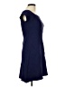 Parker Solid Blue Casual Dress Size L - photo 4