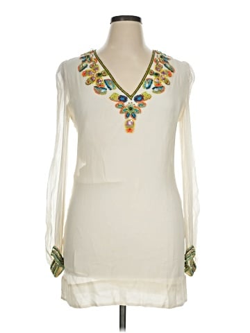 French Connection Long Sleeve Silk Top (view 1)