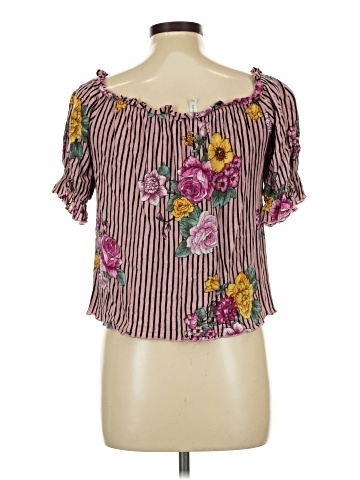 Chocolate Short Sleeve Blouse (view 2)