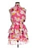 1.State 100% Polyester Print Pink Cocktail Dress Size XL - photo 1