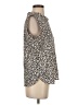 DKNY 100% Polyester Animal Print Ivory Sleeveless Blouse Size S - photo 4