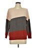 Evolution by Cyrus Color Block Tan Gray Pullover Sweater Size L - photo 1