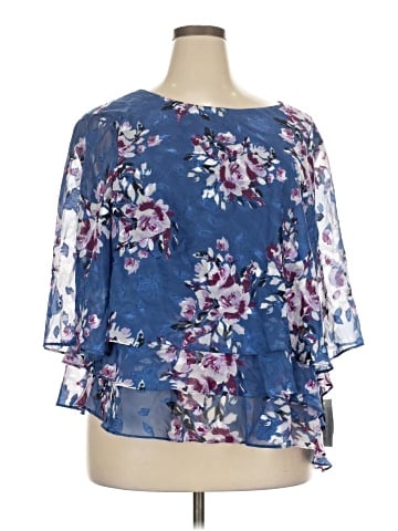 Alex Evenings 3/4 Sleeve Blouse (view 1)
