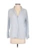 Eberjey Stripes Blue 3/4 Sleeve Button-Down Shirt Size S - photo 1
