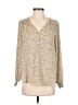 Pleione 100% Polyester Polka Dots Ivory Long Sleeve Blouse Size S - photo 1