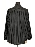 Evri 100% Polyester Stripes Black Long Sleeve Blouse Size 1X - photo 2