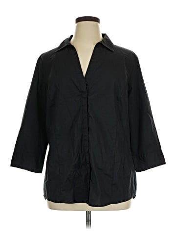 Riders by Lee 3/4 Sleeve Button-Down Shirt (view 1)