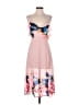 Express 100% Polyester Floral Pink Casual Dress Size S - photo 1