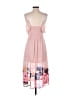 Express 100% Polyester Floral Pink Casual Dress Size S - photo 2