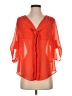 Trinity 100% Polyester Orange Short Sleeve Blouse Size S - photo 1