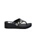 Yellow Box Black Wedges Size 6 - photo 1