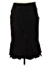 Etcetera 100% Leather Solid Brown Black Leather Skirt Size 2 - photo 1