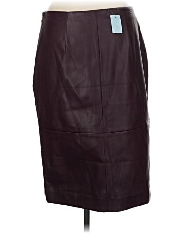 Ann Taylor Factory Faux Leather Skirt (view 2)