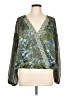 Mystree 100% Polyester Green Long Sleeve Blouse Size L - photo 1