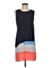 BCBGMAXAZRIA 100% Polyester Color Block Blue Casual Dress Size 0 - photo 1