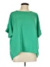 Glam 100% Polyester Green Short Sleeve Blouse Size L - photo 1
